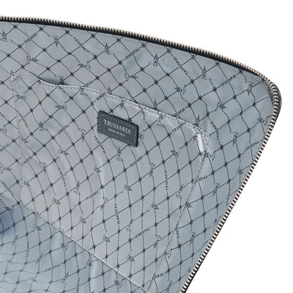 Trussardi Black Leather Men Clutch