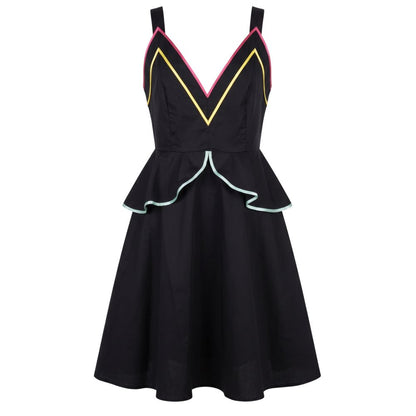 Trussardi Jeans Black Cotton Women's Dress
