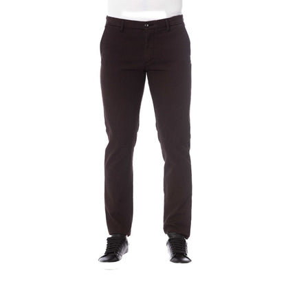 Trussardi Jeans Brown Cotton Men Trouser