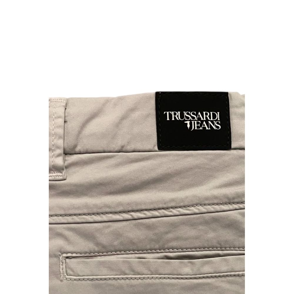 Trussardi Jeans Grey Cotton Men Pants