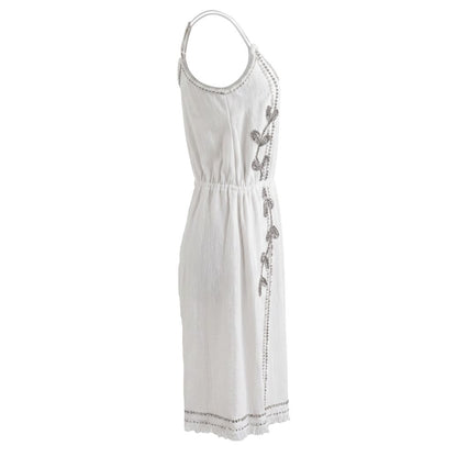 Trussardi Jeans White Cotton Women Dress