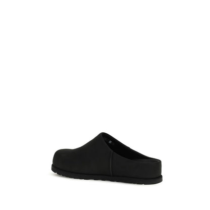 UGG Black Calf Leather Bos Taurus Mules
