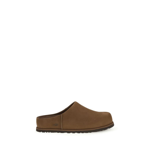 UGG Brown Calf Leather Bos Taurus Mules