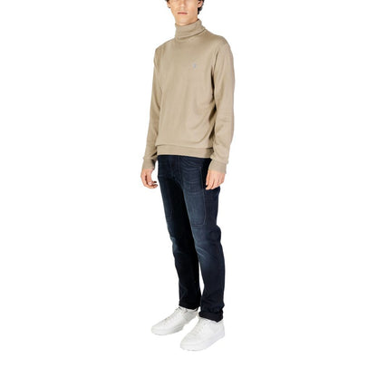 U.S. POLO ASSN. Beige Cotton Turtleneck
