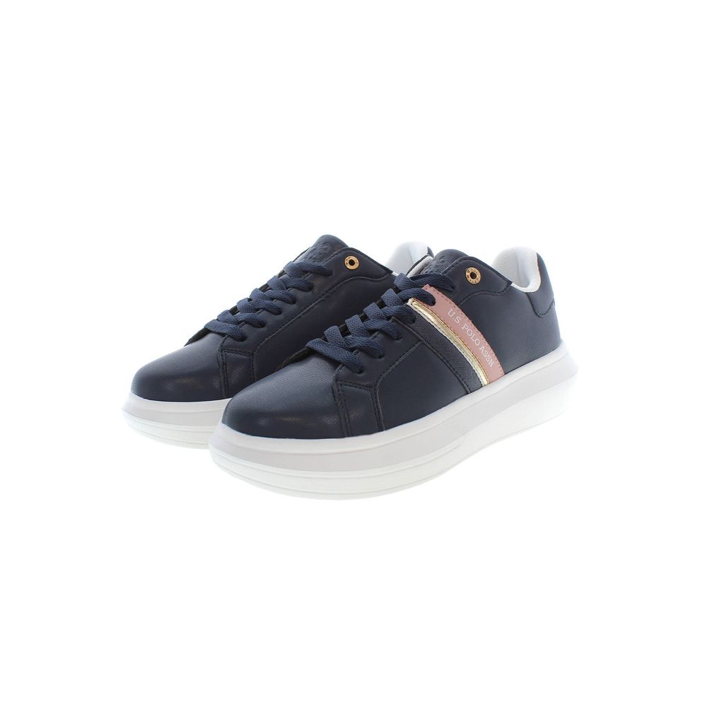 U.S. POLO ASSN. Blue Polyester Sneakers