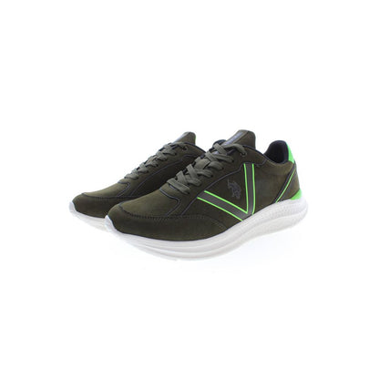 U.S. POLO ASSN. Green Polyester Men Sneakers