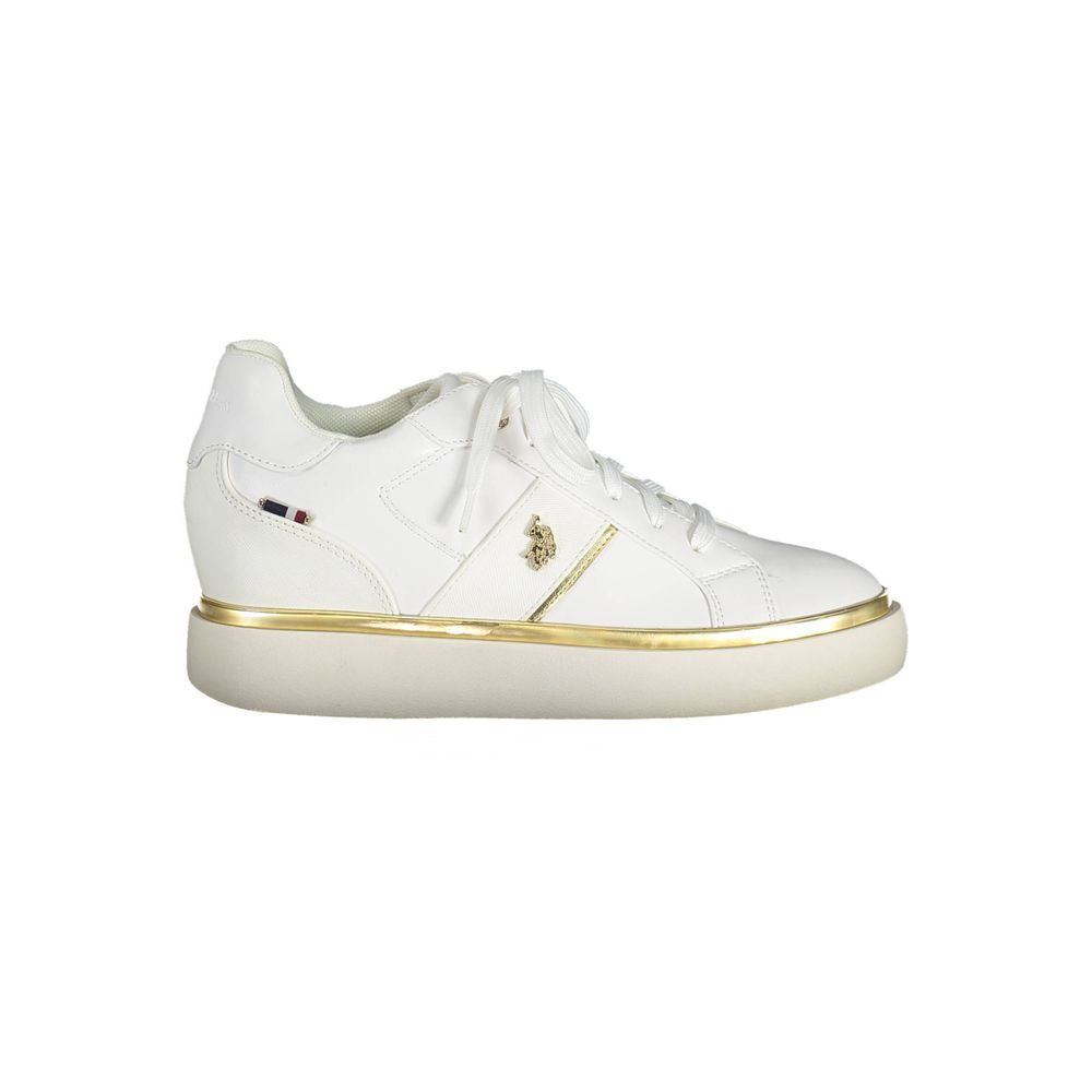U.S. POLO ASSN. White Polyester Women Sneakers