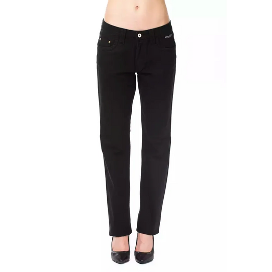 Ungaro Fever Black Cotton Women's Pants