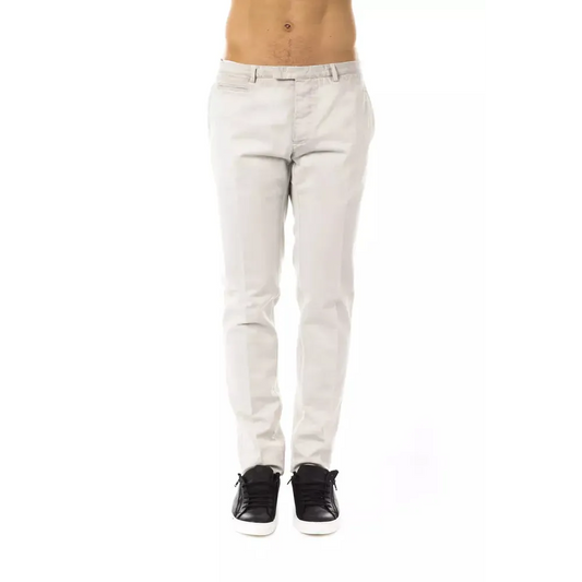 Uominitaliani Gray Cotton Men Pant