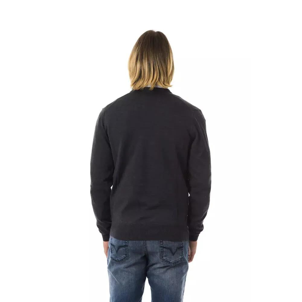 Uominitaliani Gray Merino Wool Men Sweater