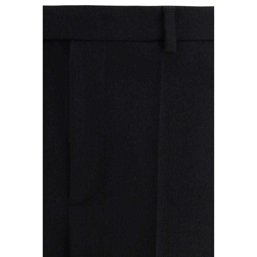 Valentino Black Fleece Wool Dress Pants