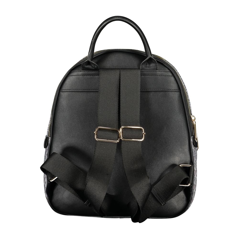 Mario Valentino VA-44607 black polyurethane backpack for women
