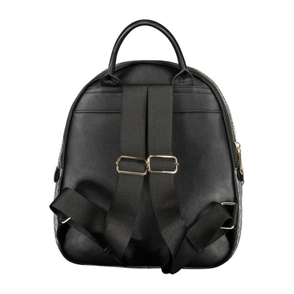 Mario Valentino VA-44607 black polyurethane backpack for women