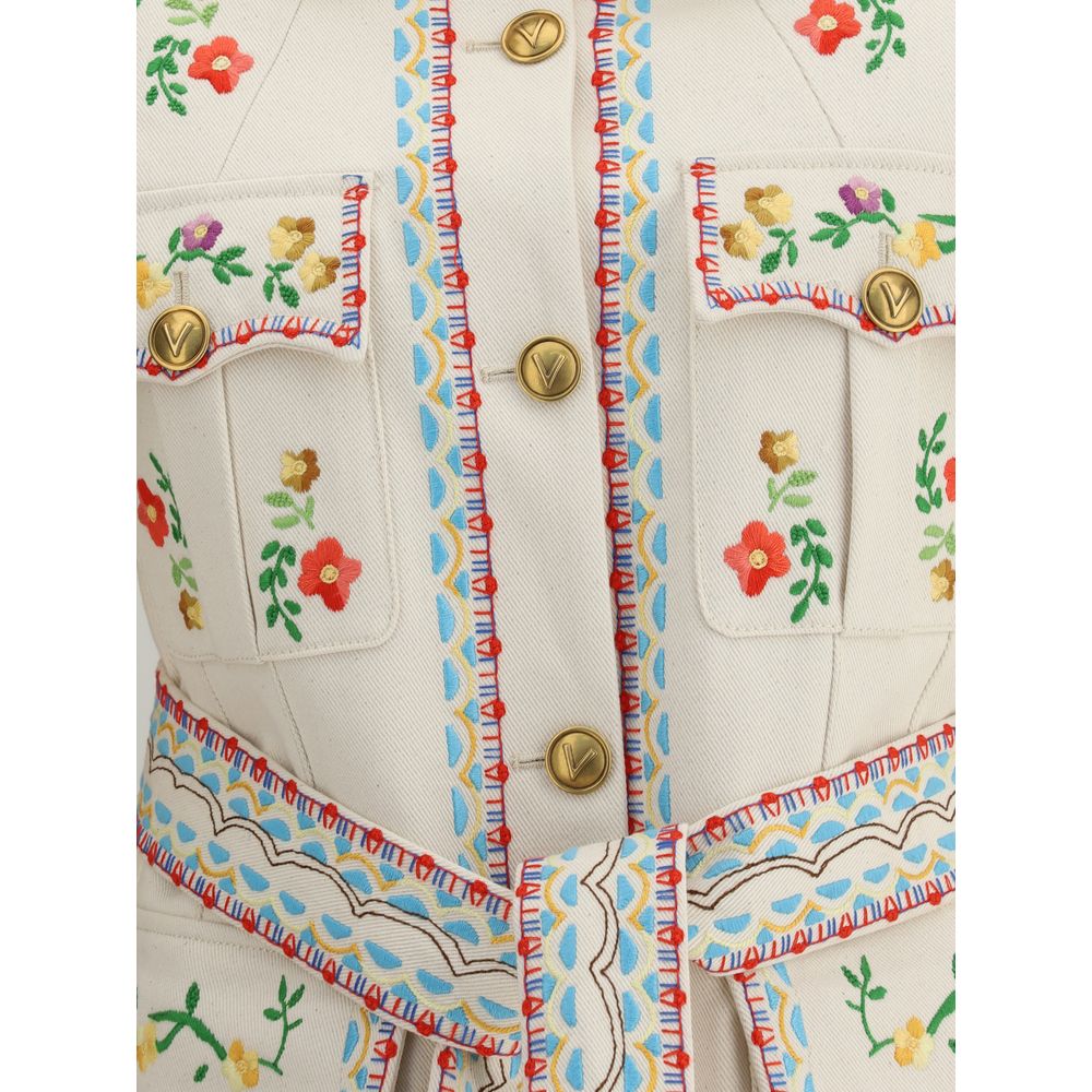 Valentino Embroidered Denim Jacket-Modeoutlet