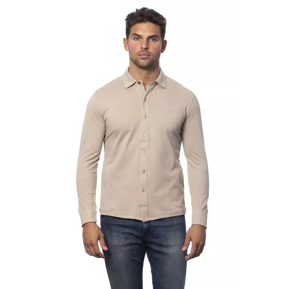 Verri Beige Cotton Men Shirt