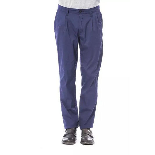 Verri Blue Cotton Men's Chino Pant