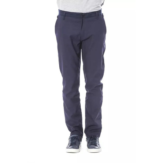 Verri Blue Polyester Men Pant