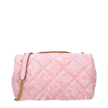 Versace Pink Fabric Shoulder Bags