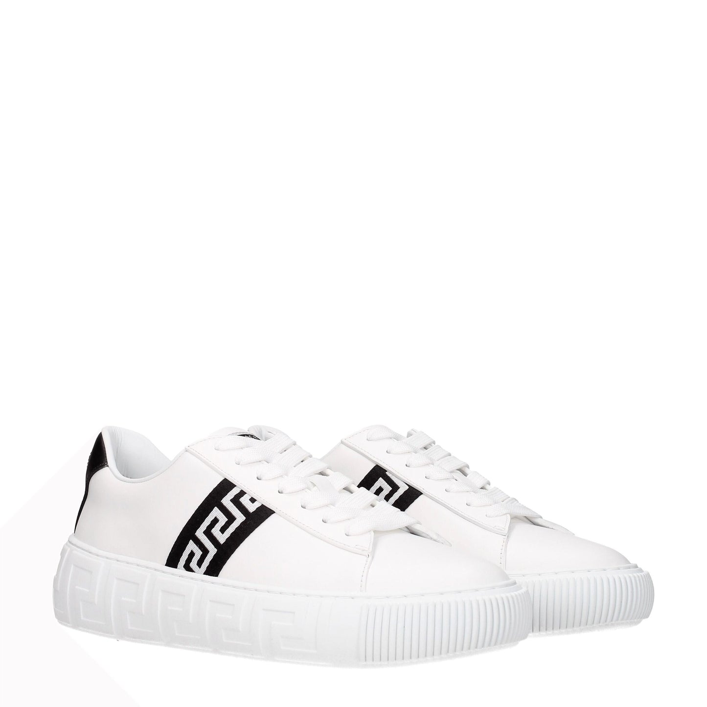 Versace White Leather Sneakers