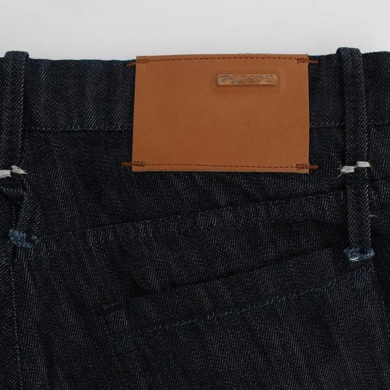 Acht Blue Cotton Regular Straight Fit Jeans