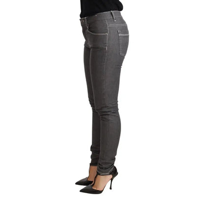 Acht Gray Low Waist Skinny Denim Trouser Jeans