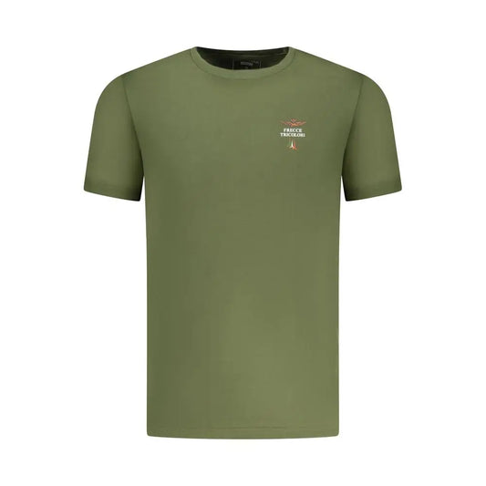 Aeronautica Militare grønne bomuldsshirt med logo i olivegrøn
