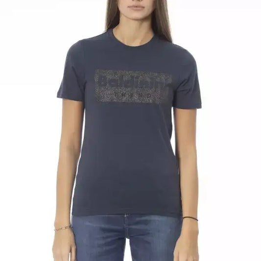 Baldinini Trend Blue Cotton Women T-Shirt