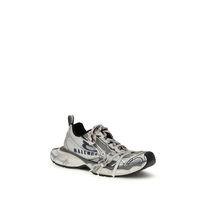 Multicolor polyester Balenciaga Triple S sneaker in silver and black