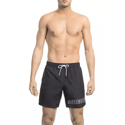 Bikkembergs Black Polyester Men Swim Short