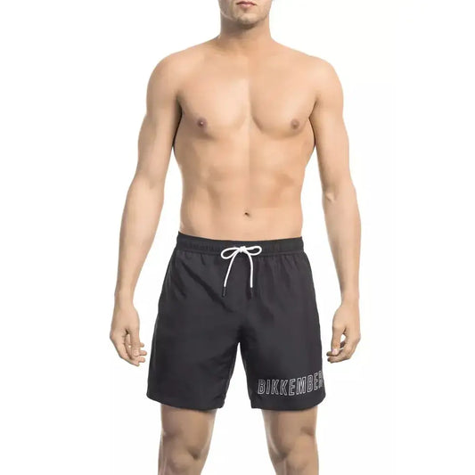 Bikkembergs Black Polyester Men Swim Short