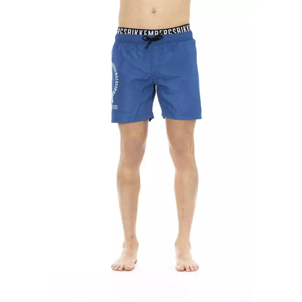 Bikkembergs Blue Polyester Men Swim Short
