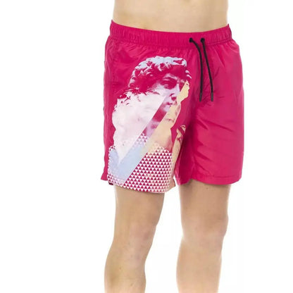 Bikkembergs Fuchsia Polyester Men Swim Short