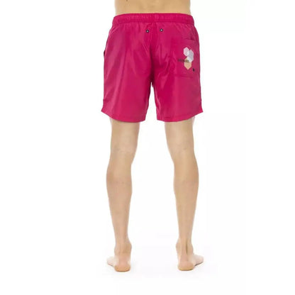 Bikkembergs Fuchsia Polyester Men Swim Short