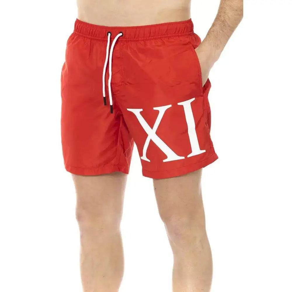 Bikkembergs Red Polyester Men Swim Short