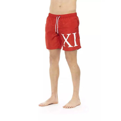 Bikkembergs Red Polyester Men Swim Short