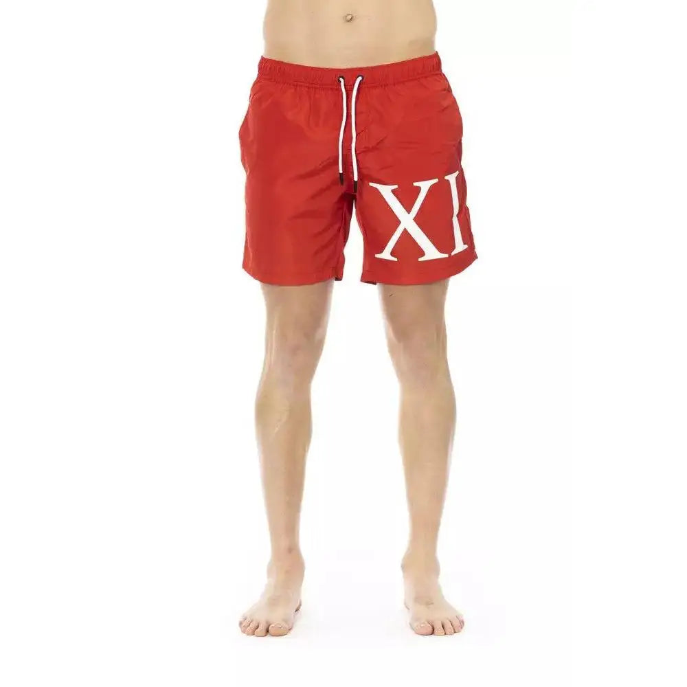 Bikkembergs Red Polyester Men Swim Short