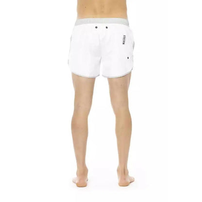 Bikkembergs White Polyester Men Swim Short