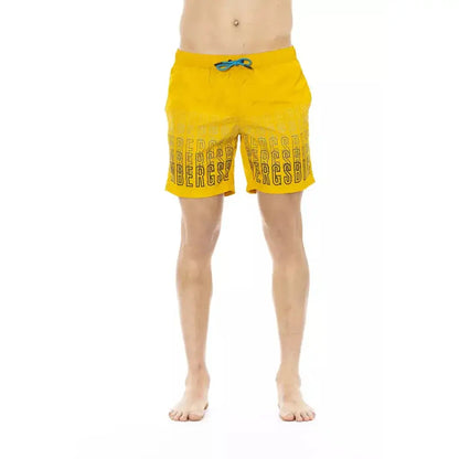 Bikkembergs Yellow Polyester Men Swim Short