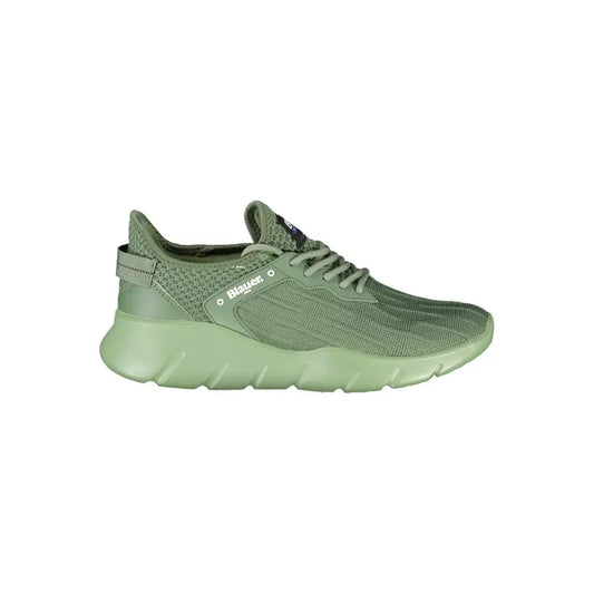 Blauer green polyester herre sneakers i olivengrøn mesh med chunky gummisål