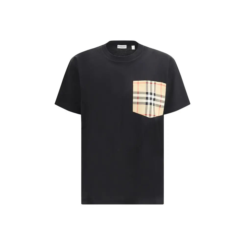 Burberry Archive Check pocket t-shirt med sort kortærmet design