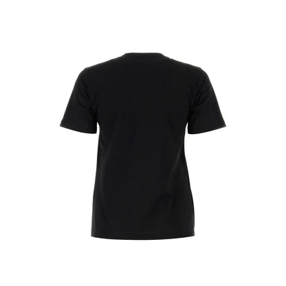 Burberry black cotton t-shirt med kortærmet crew neck