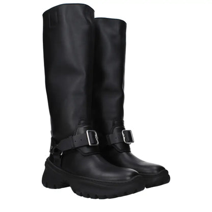 Burberry Black Leather Boots