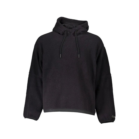 Calvin Klein Black Polyester Men Sweater with Hood - Sweaters