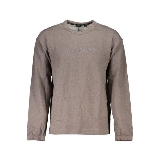Calvin Klein Chic Brown Brushed Logo Sweatshirt - Sweatshirts