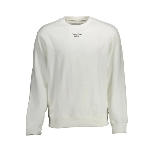Calvin Klein White Cotton Men Sweater - Sweaters