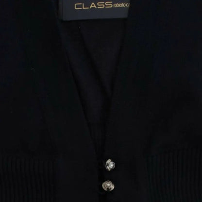Cavalli Black cropped wool cardigan
