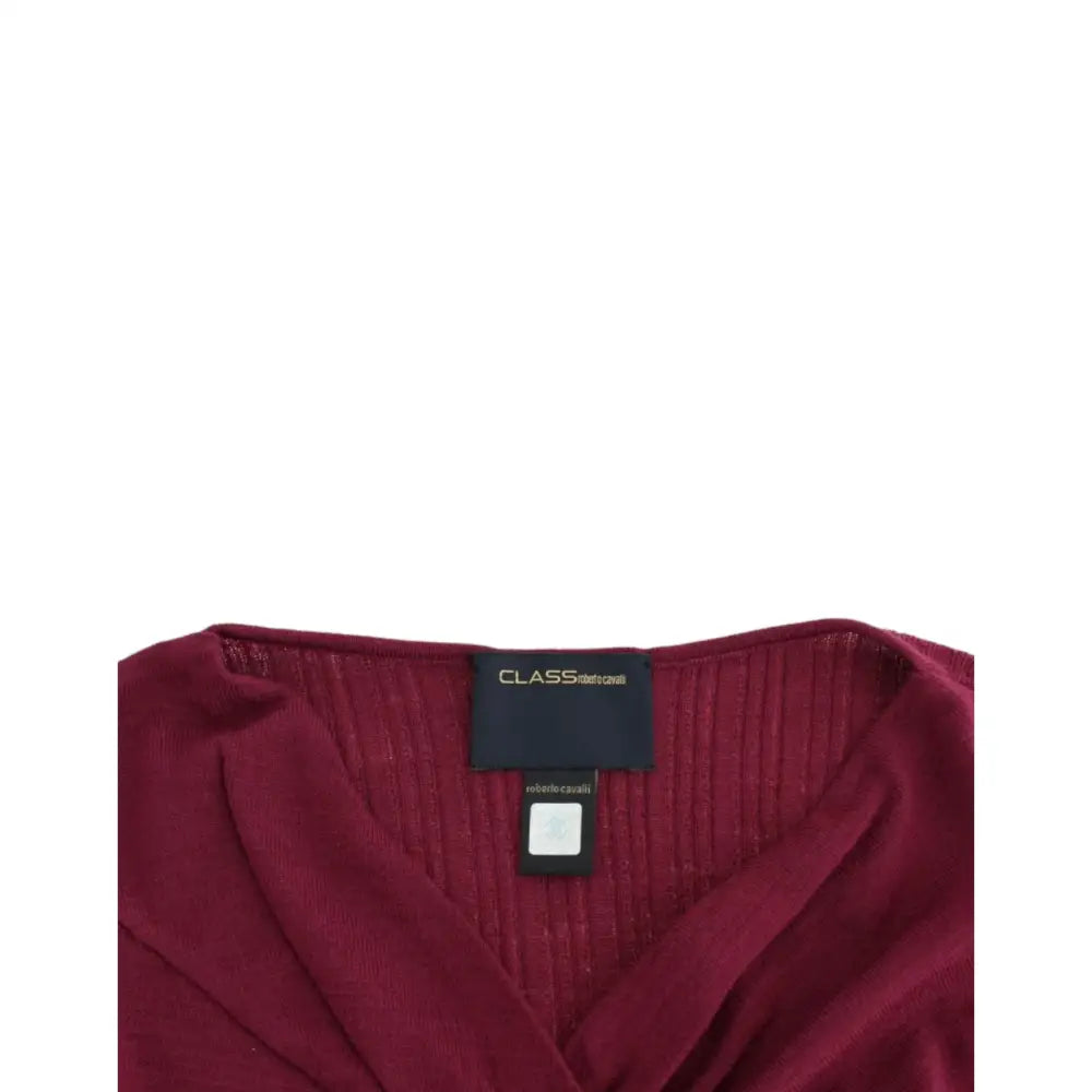 Cavalli Purple knitted wool sweater