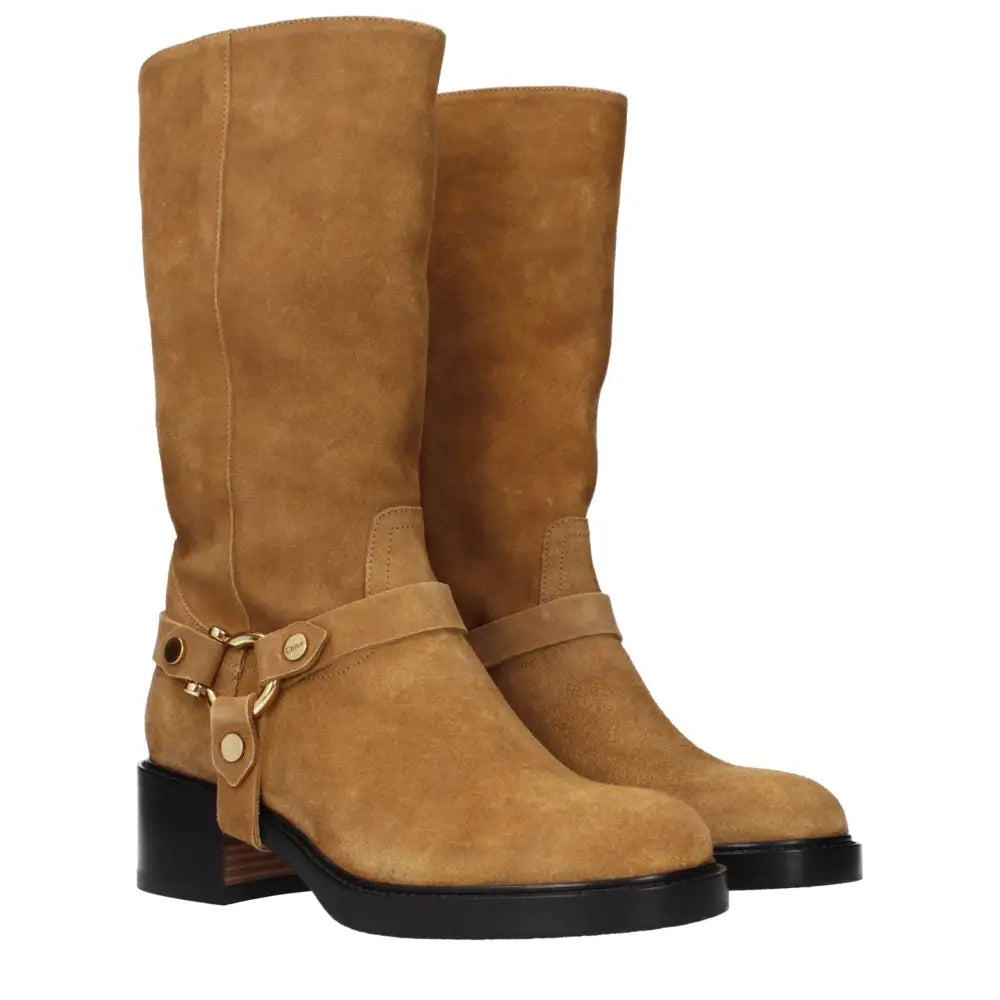 Chloé Brown Leather Ankle Boots - Ankelstøvler