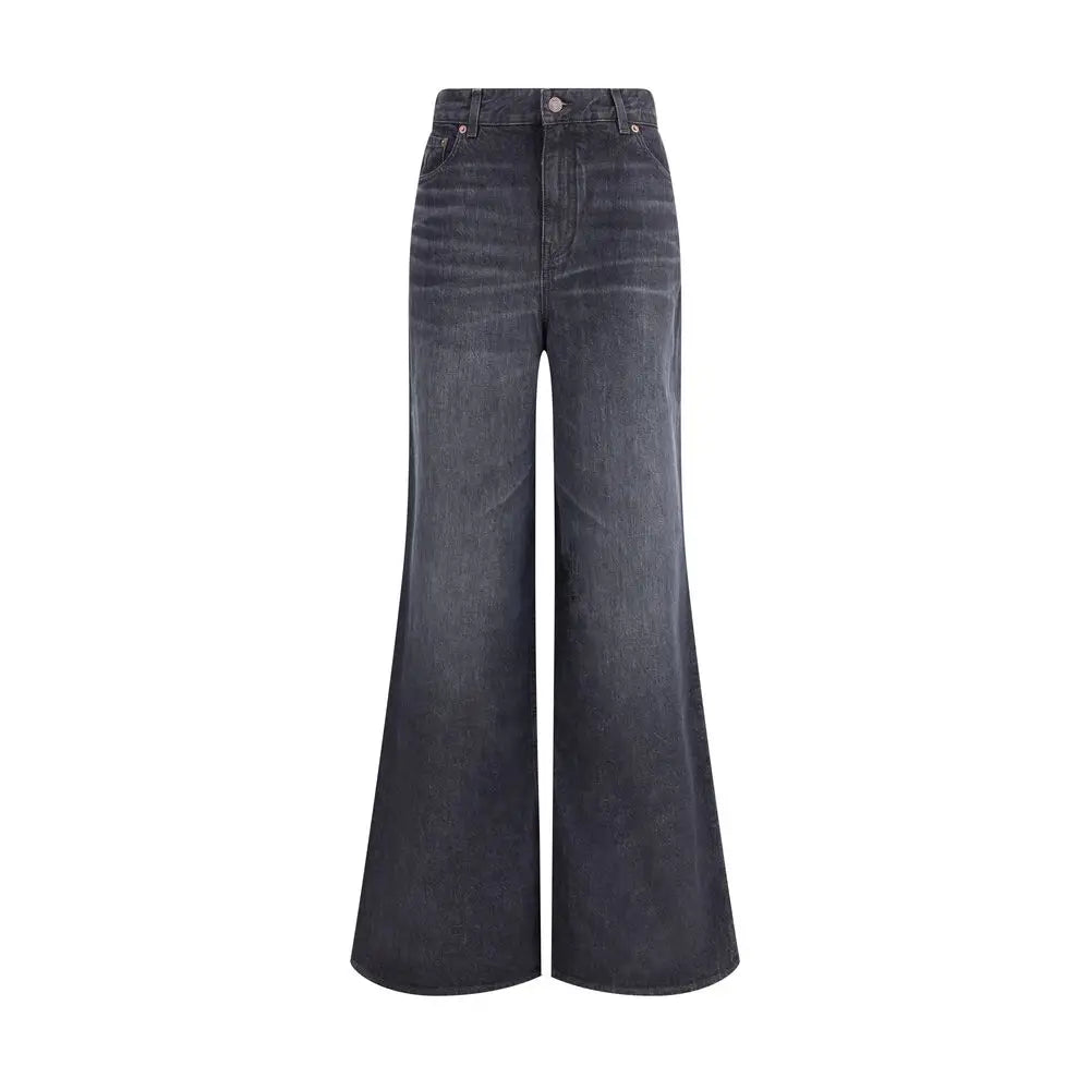 Chloé wide-leg jeans i mørk denim, high-rise, 5-lommer. Spar 30-70% på originale brands