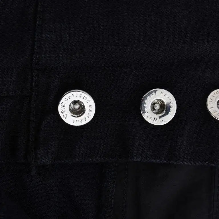 Costume National Black Cotton Slim Fit Cropped Jeans